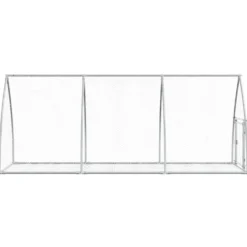 Conejera Acero Galvanizado Plateado 105x300x120 Cm