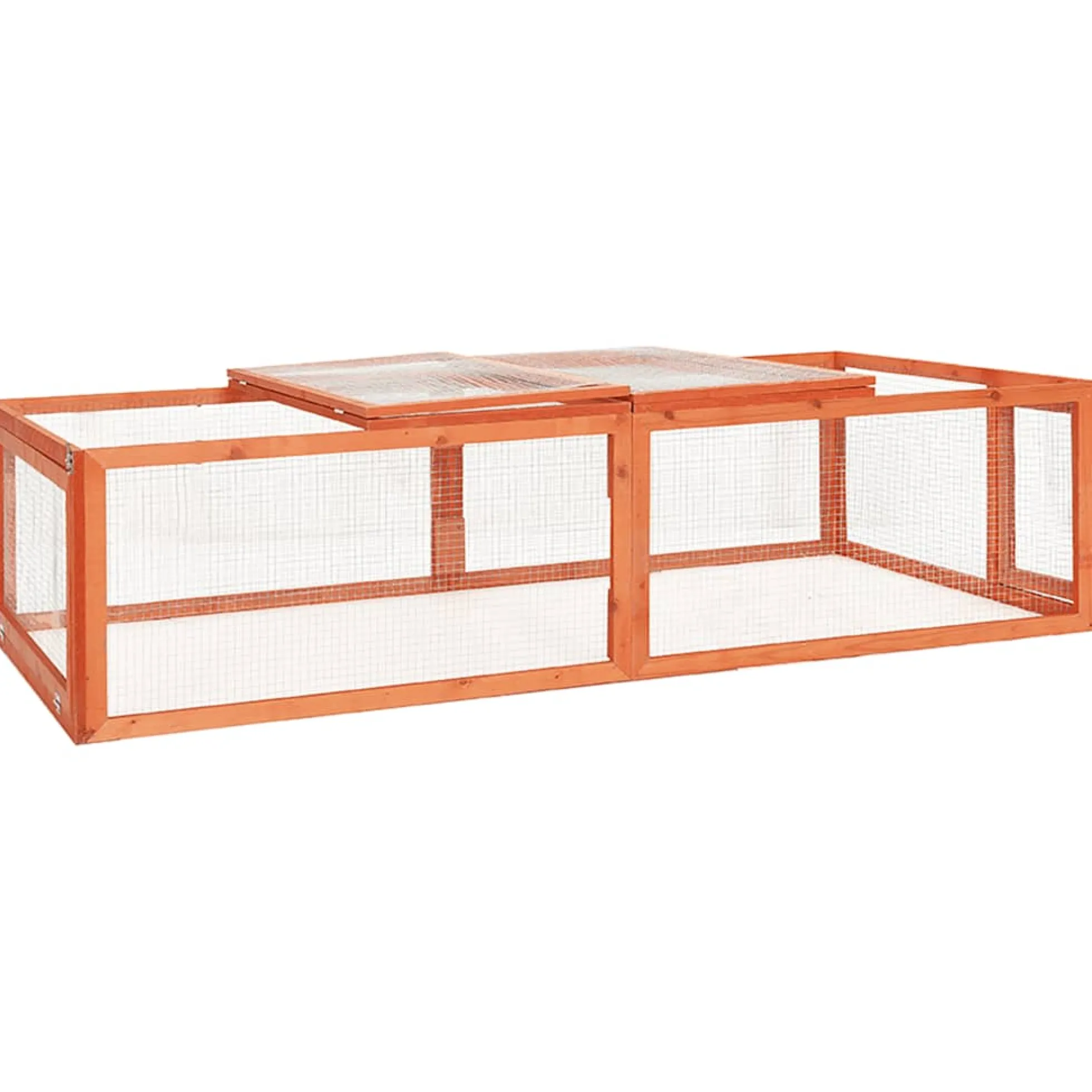 Conejera De Madera Maciza De Abeto 183x90x46,5 Cm