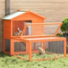 Conejera Jaula De Animales Con Patio Exterior Madera
