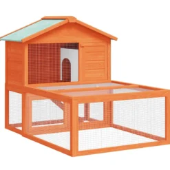 Conejera Jaula De Animales Con Patio Exterior Madera