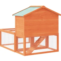 Conejera Jaula De Animales Con Patio Exterior Madera