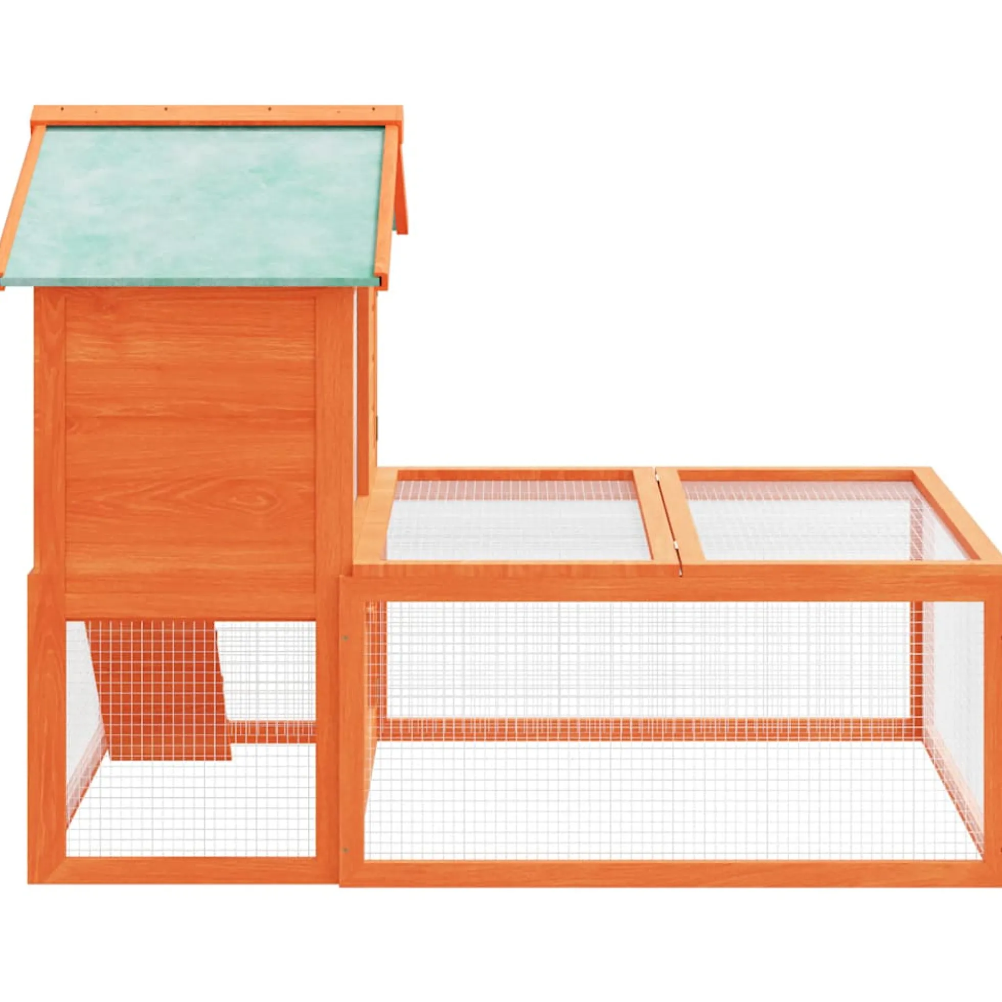 Conejera Jaula De Animales Con Patio Exterior Madera