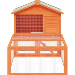 Conejera Jaula De Animales Con Patio Exterior Madera