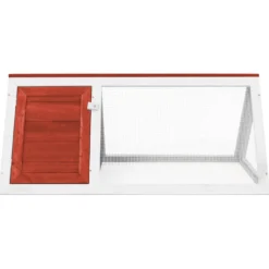 Conejera Jaula De Animales De Madera Rojo