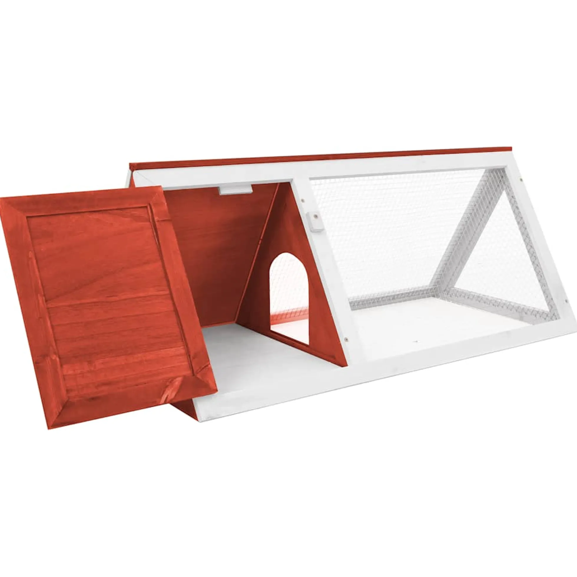 Conejera Jaula De Animales De Madera Rojo