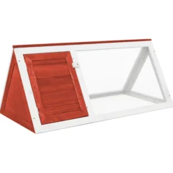 Conejera Jaula De Animales De Madera Rojo