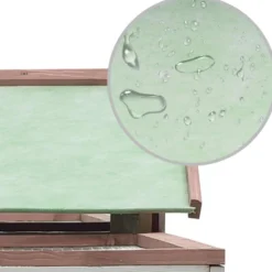Conejera Madera Maciza Pino Y Abeto Color Moca 310x70x87 Cm
