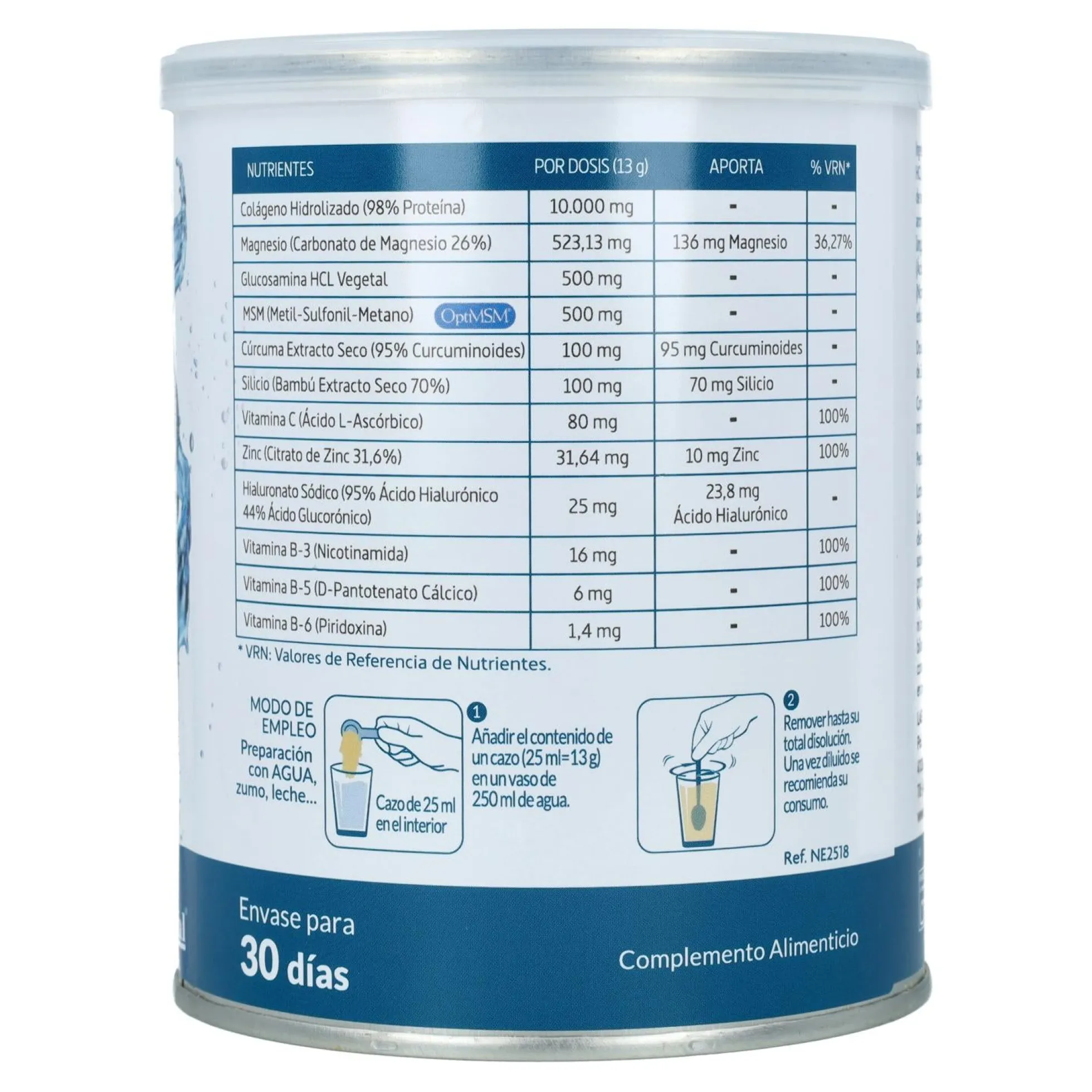 Confortflex colágeno hidroli+MG +Vit C + Cúrcuma