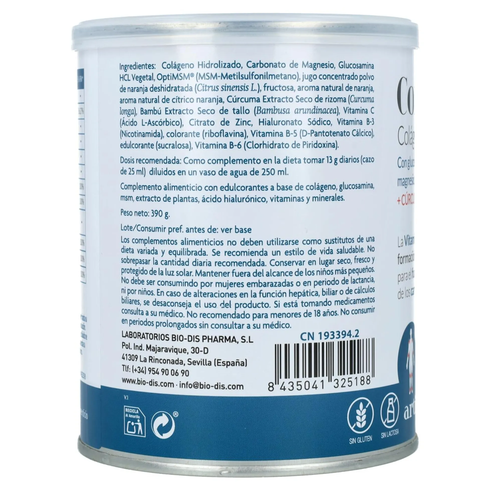 Confortflex colágeno hidroli+MG +Vit C + Cúrcuma
