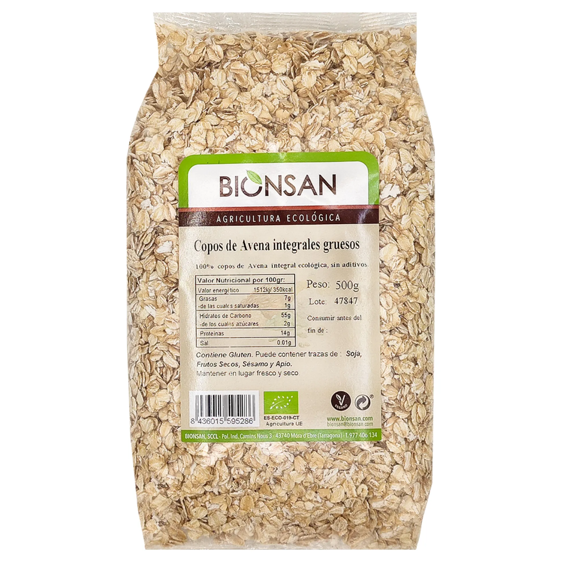 Copos De Avena Gruesos Eco Bionsan 500gr
