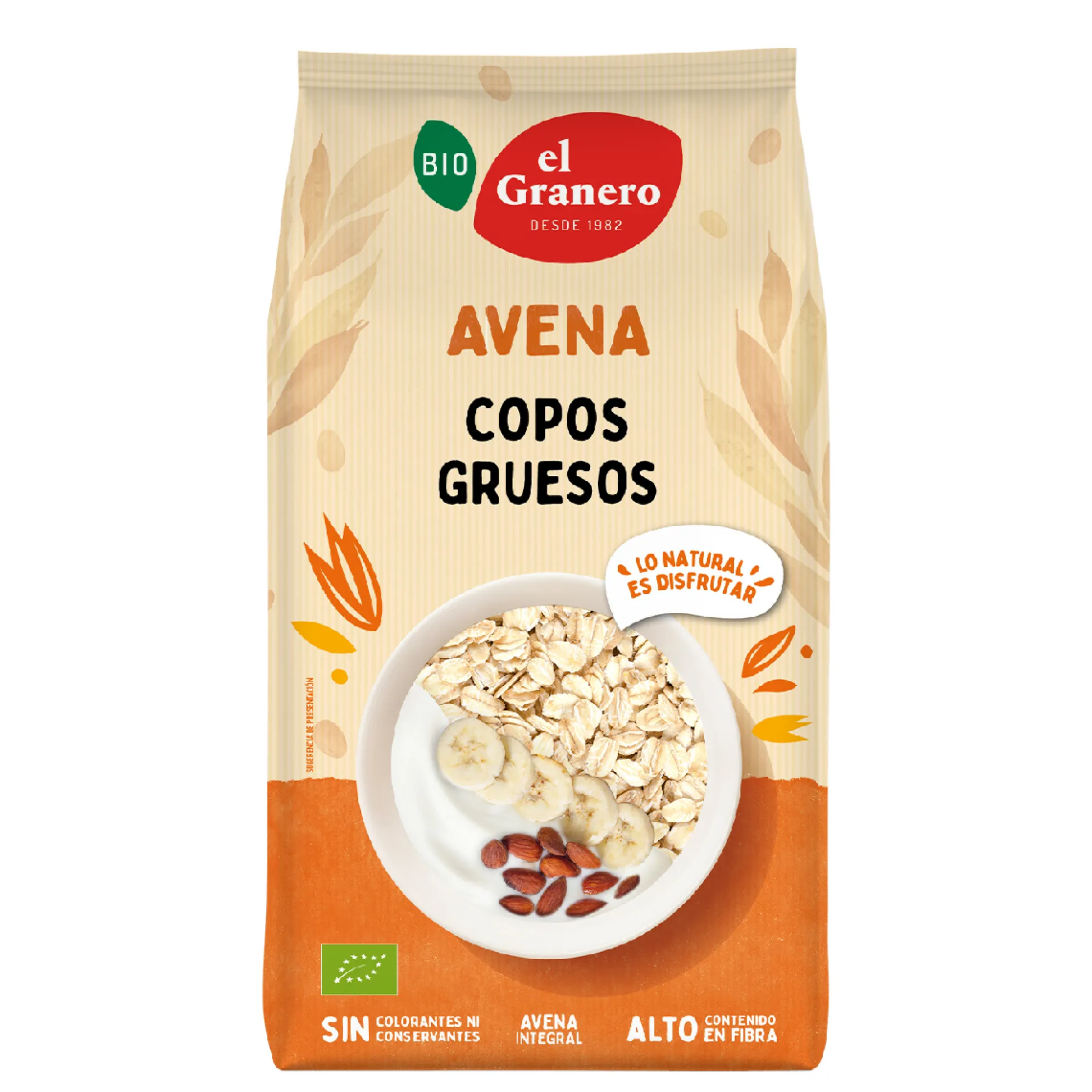 Copos de avena integral BIO El Granero, 1 Kg