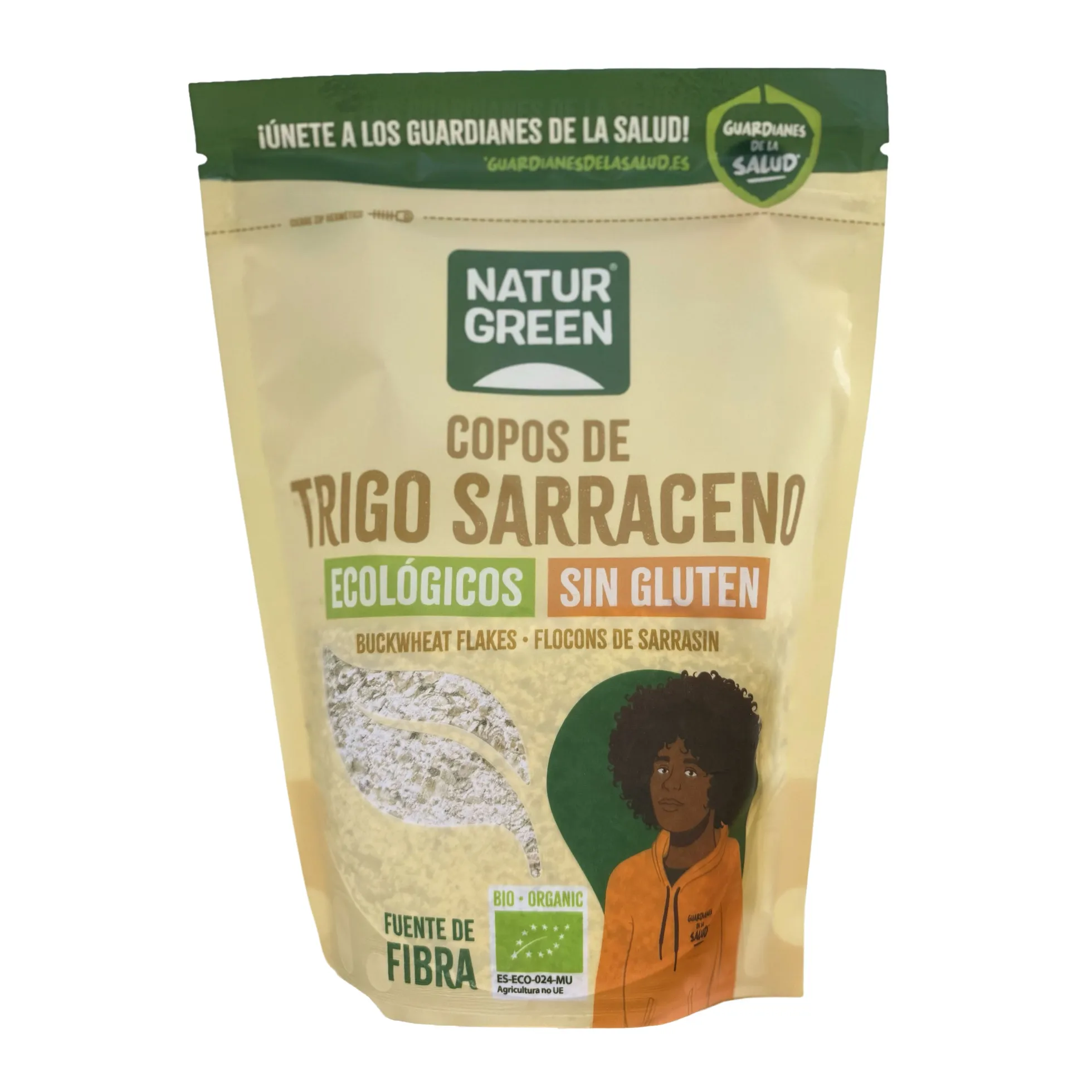 Copos de Trigo Sarraceno BIO Sin Gluten Naturgreen, 250 g