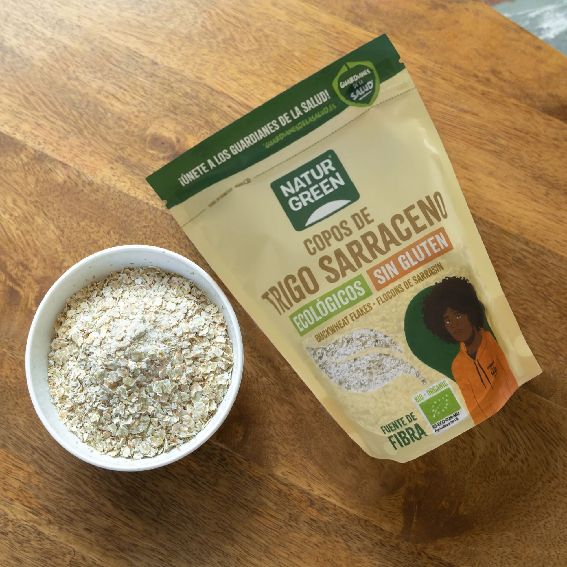 Copos de Trigo Sarraceno BIO Sin Gluten Naturgreen, 250 g