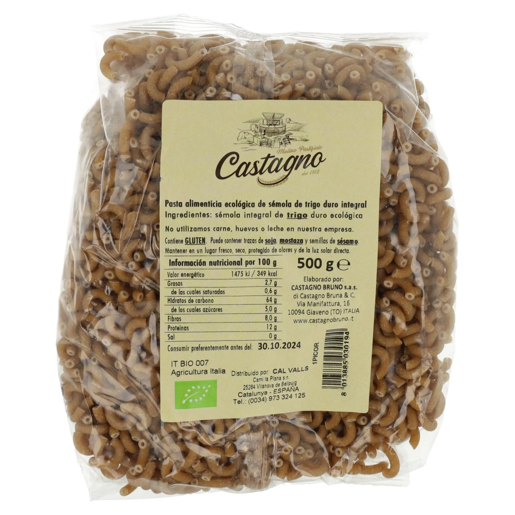 Cornetti Trigo Integral ECO Castagno 500 g