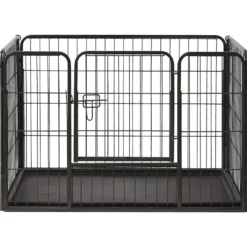 Corral Para Perros Cachorros Acero 91,5x59x61 Cm