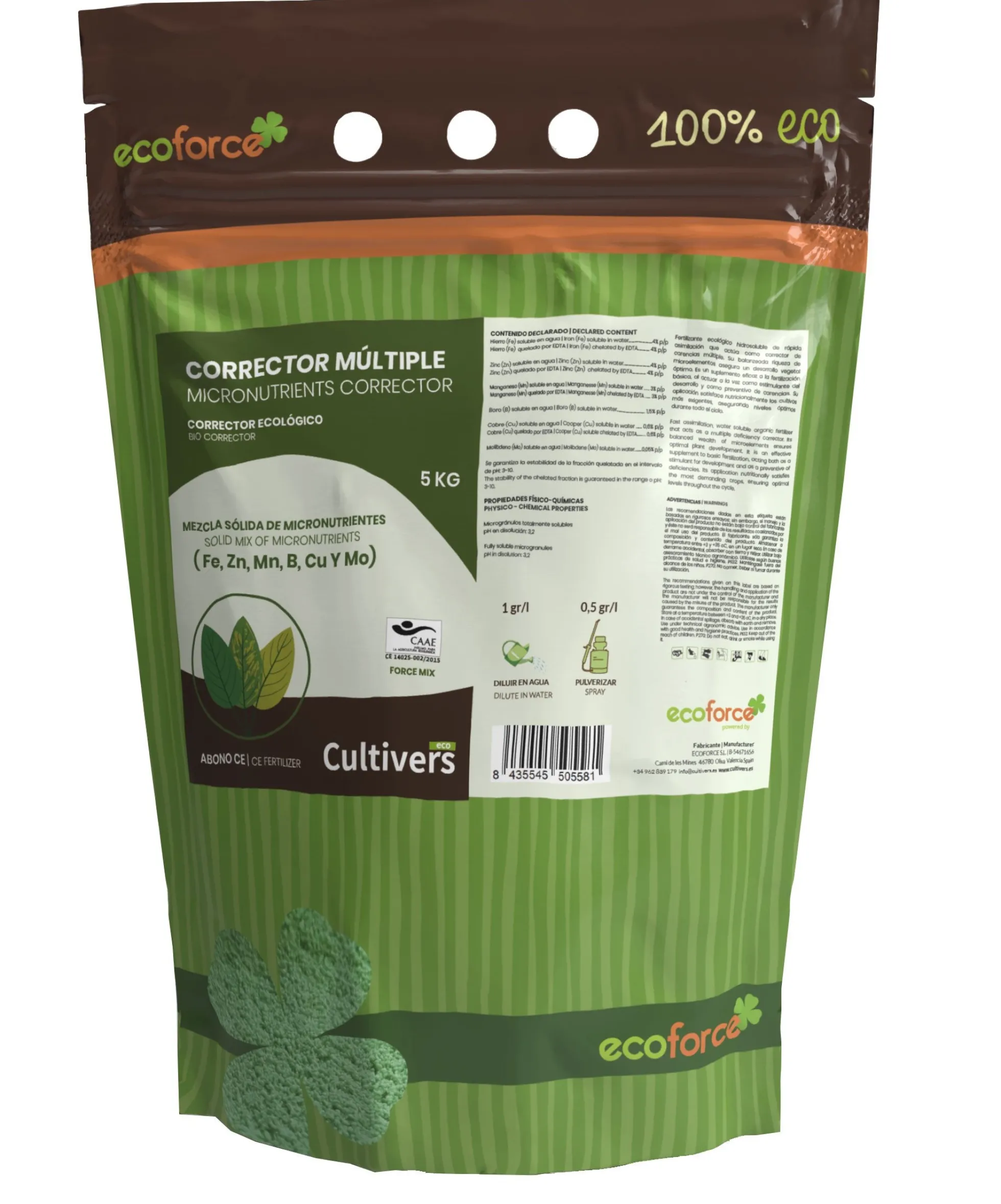 Corrector De Carencias Mútiple Cultivers 5 Kg