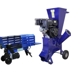 Cortadora De Troncos 5t Y Astilladora De Madera 15hp Trituradora De Madera 2000w Motor Hidráulico 3l