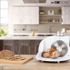 Cortafiambres Plegable, Cuchilla Especial Acero Inox., Corte Ajustable, 3 Velocidades, Compacto Clatronic As2958