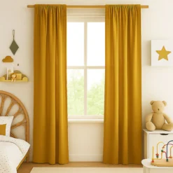 Cortinas De Gasa De Algodón Orgánico Color Miel Para Bebé