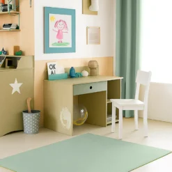 Cortinas De Gasa De Algodón Orgánico Color Verde Para Bebé