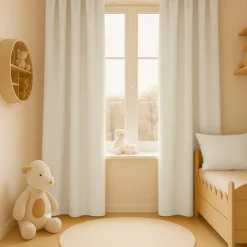 Cortinas De Gasa De Algodón Orgánico Color Blanco Para Bebé