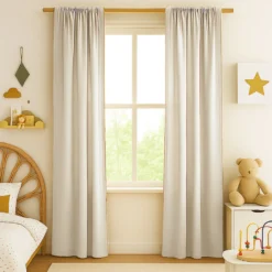 Cortinas De Gasa De Algodón Orgánico Color Blanco Para Bebé