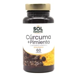 Cápsulas de cúrcuma + pimienta BIO Sol natural 60 capsulas