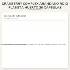 Cranberry Complex arándano rojo Planeta Huerto 30 cápsulas
