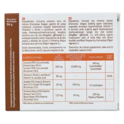 Cúrcuma complex Nature Essential 10000 mg, 60 cápsulas