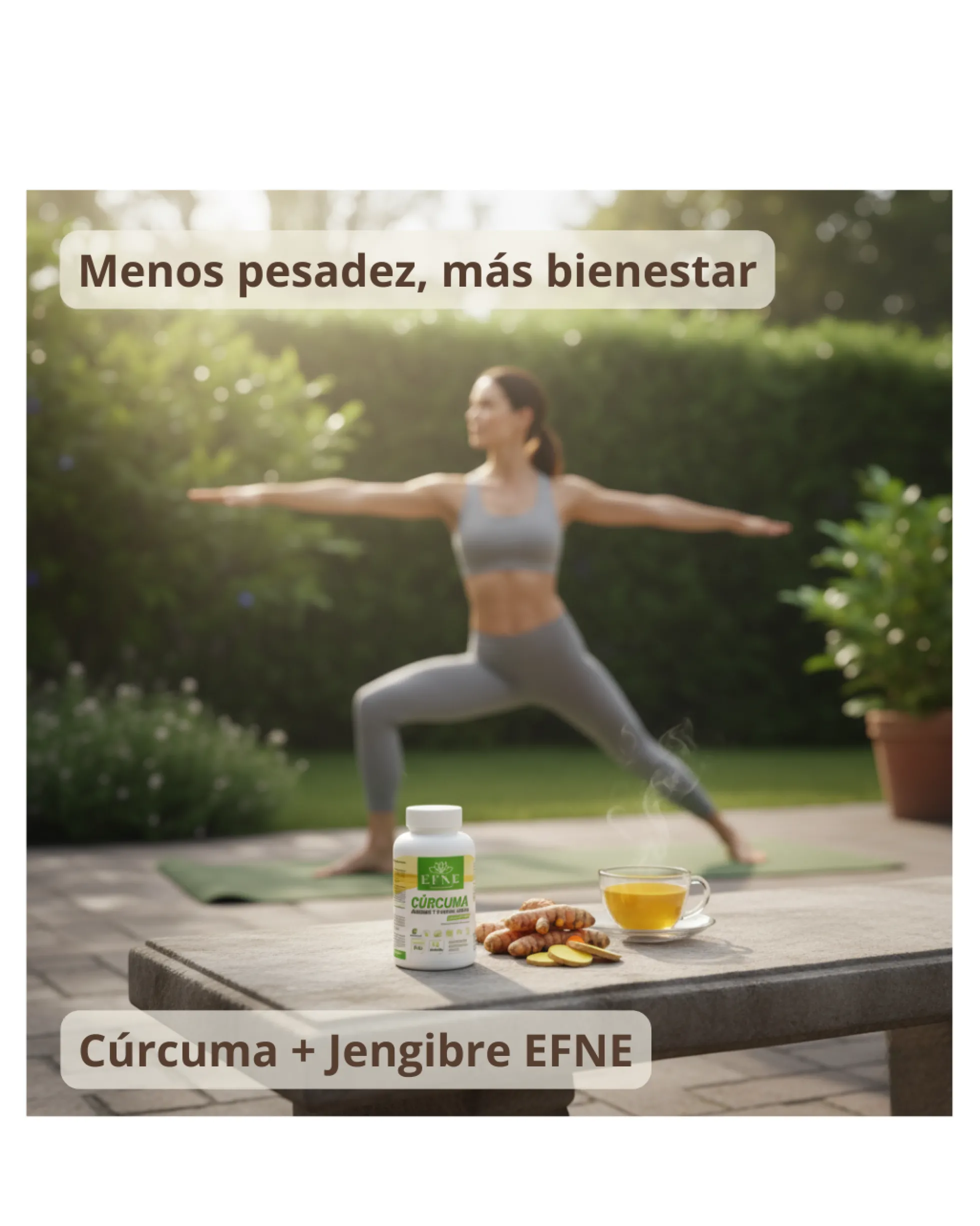 Cúrcuma + Jengibre + Pimienta Negra Efne — 60 Cápsulas