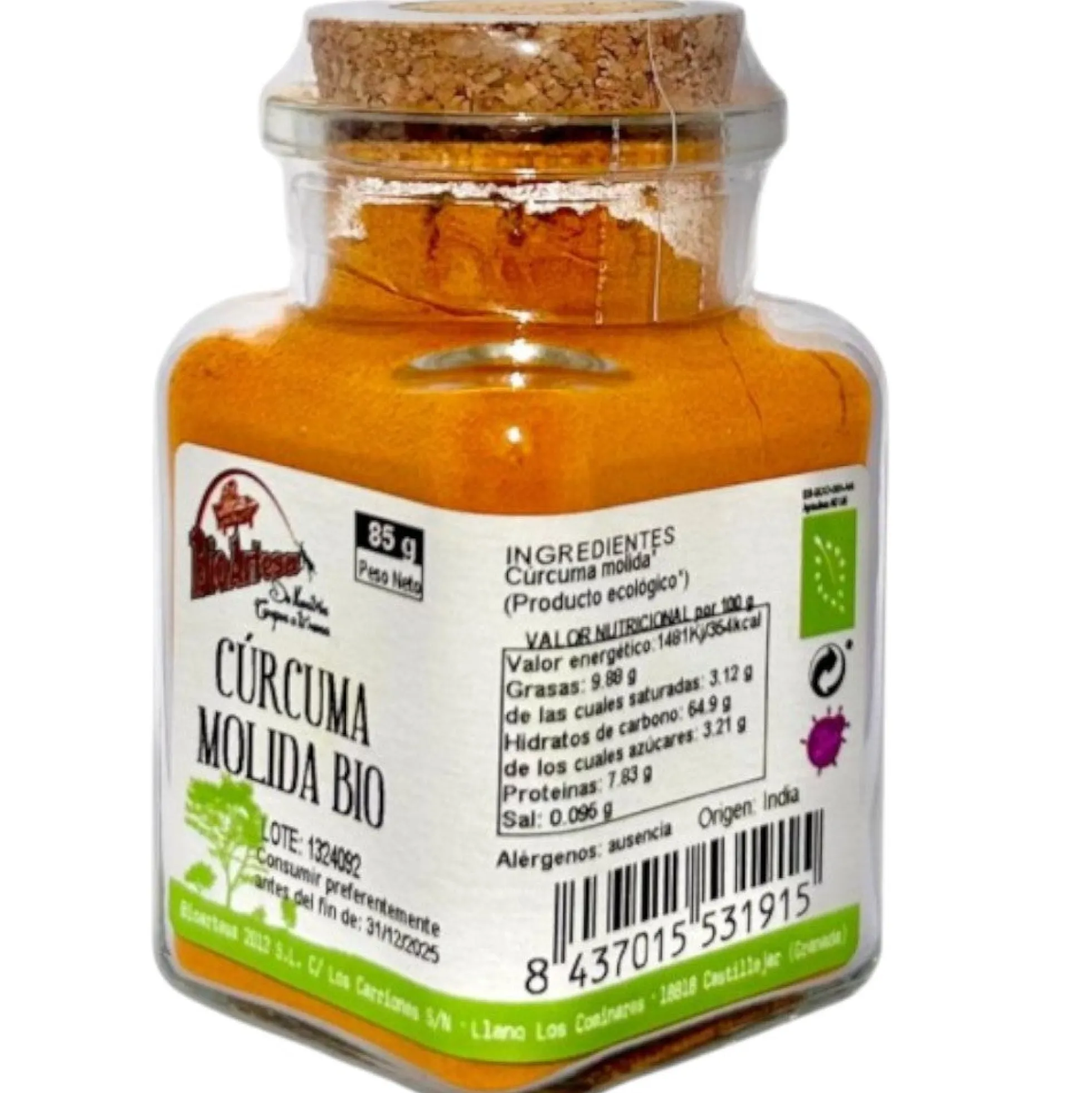 Cúrcuma Molida Bio 85 Gr