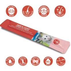 Creamy Cat Treats Snack cremoso funcional Skin & Coat Salmón y Atún Arquivet 5x14 g