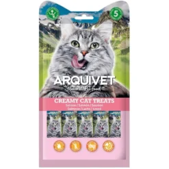 Creamy Cat Treats Snack cremoso de Salmón Arquivet 5x14 g