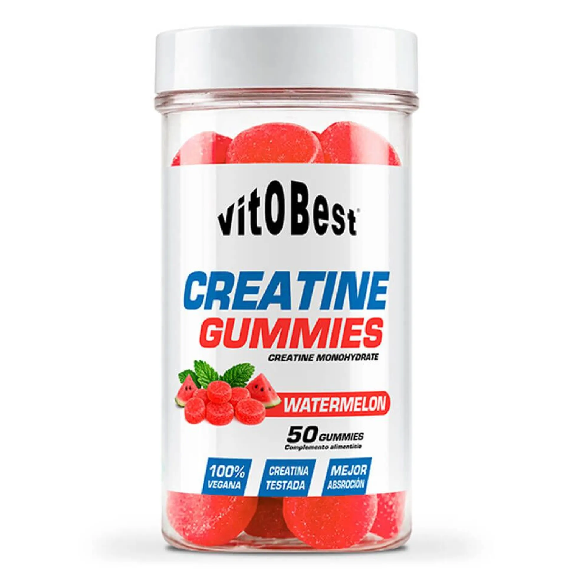 Creatina Gummies - 50 Gummies - Sandia - Creatina Monohidrato - Vitobest