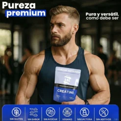 Creatina Monohidrato En Polvo 1000g (333 Dosis) - Creatina Pura Sin Sabor - Suplemento Deportivo Para Masa Muscular