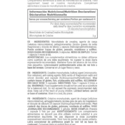 Creatina Monohidrato 200 Mesh - 120 Cápsulas Vegetales - Aumento De La Masa Muscular - Masmusculo