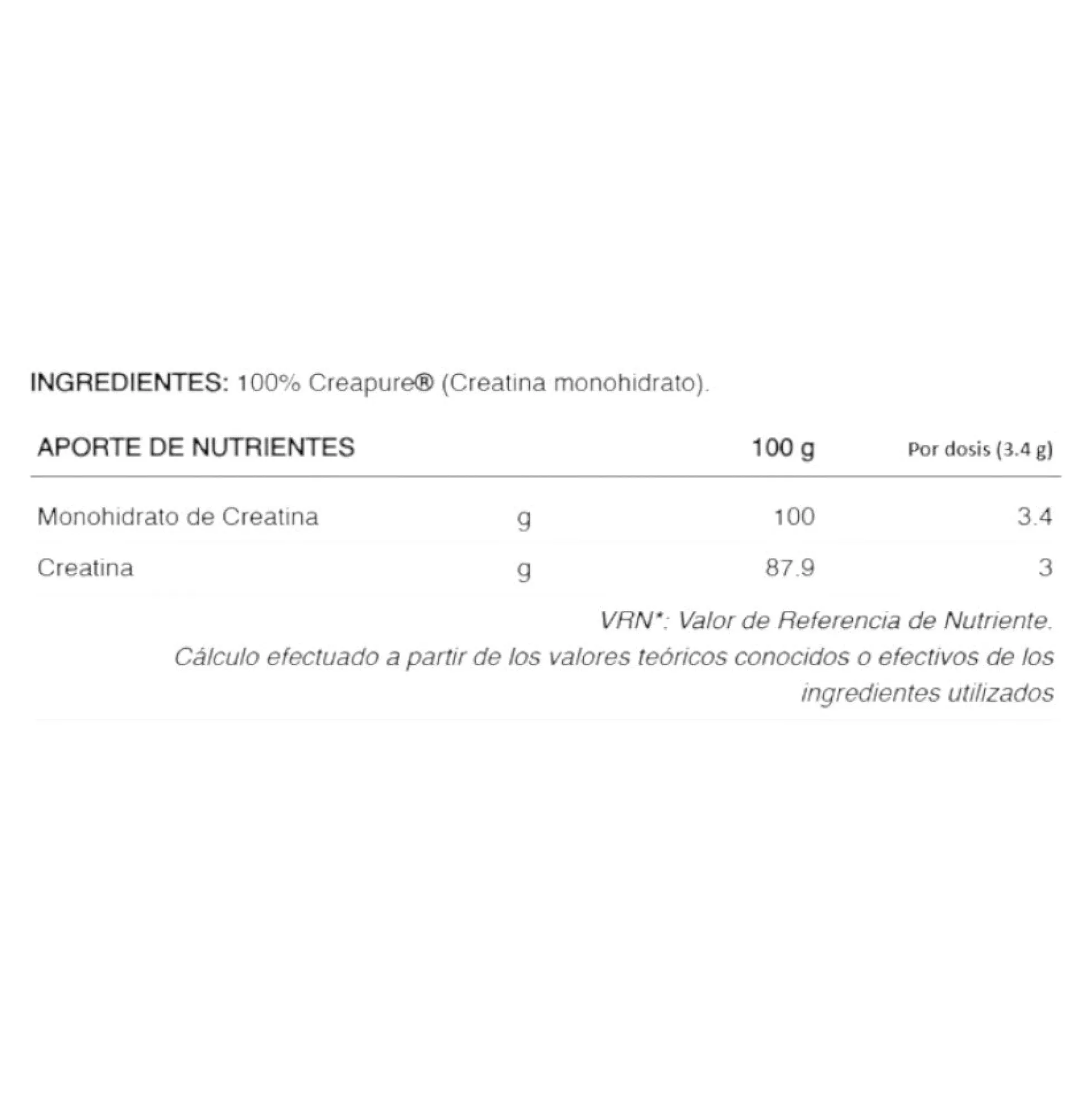 Creatine Creapure 100% Monohidrato 300 Gr