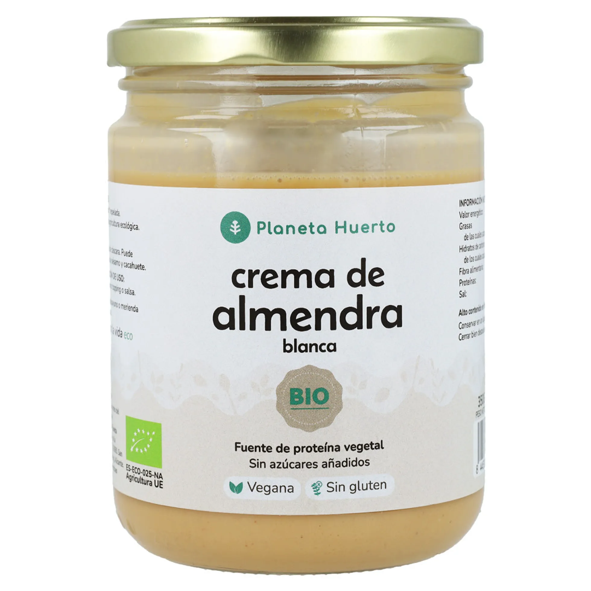 Crema de Almendras Blancas ECO Planeta Huerto 350g