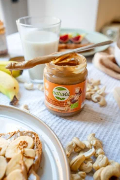 Crema de Anacardo con Coco BIO Natuvid | 250g | 100% Natural | Vegana, Sin Gluten, Sin Lactosa, Sin Aceite de Palma