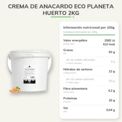Crema de Anacardo ECO Planeta Huerto 2kg