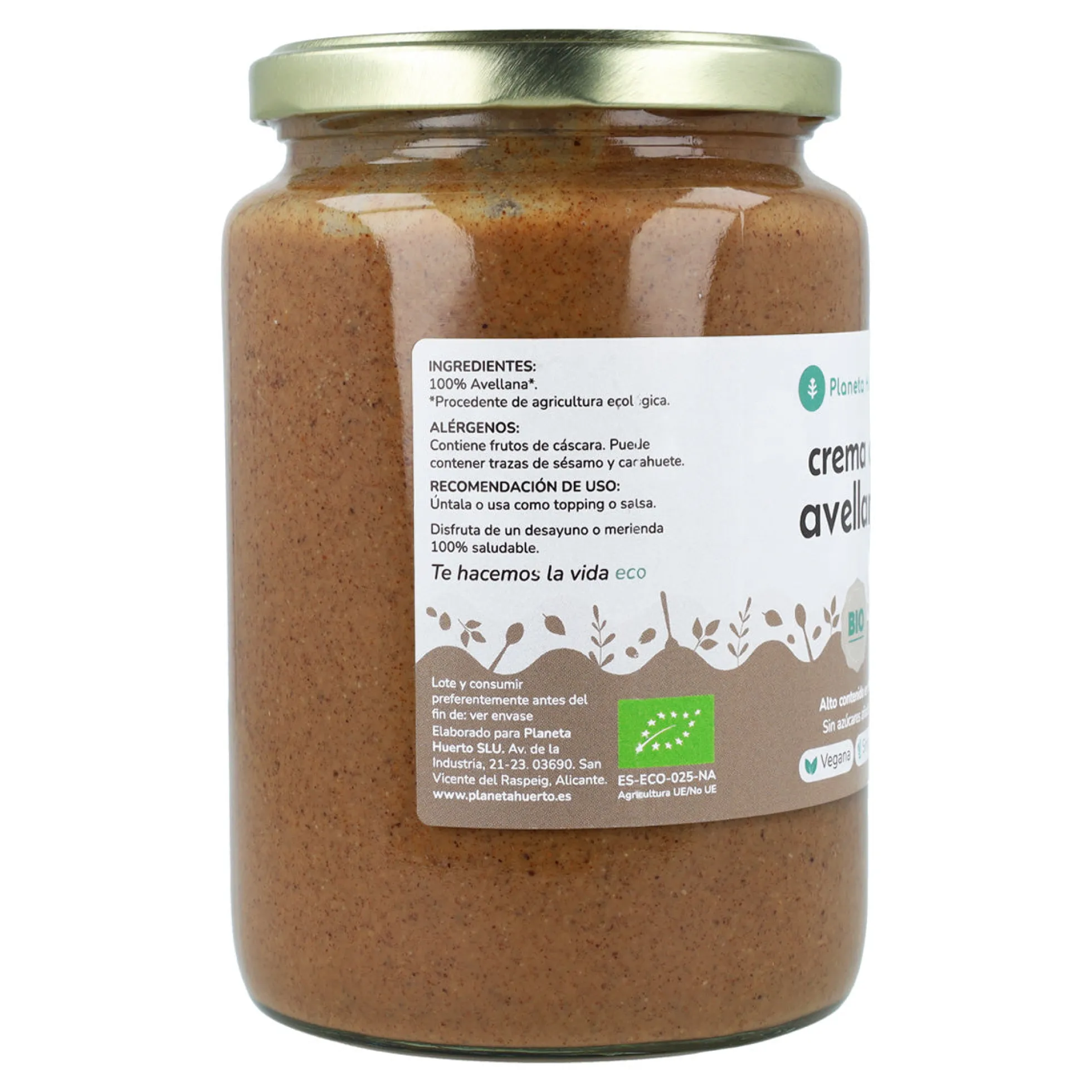 Crema de Avellanas ECO Planeta Huerto 700g