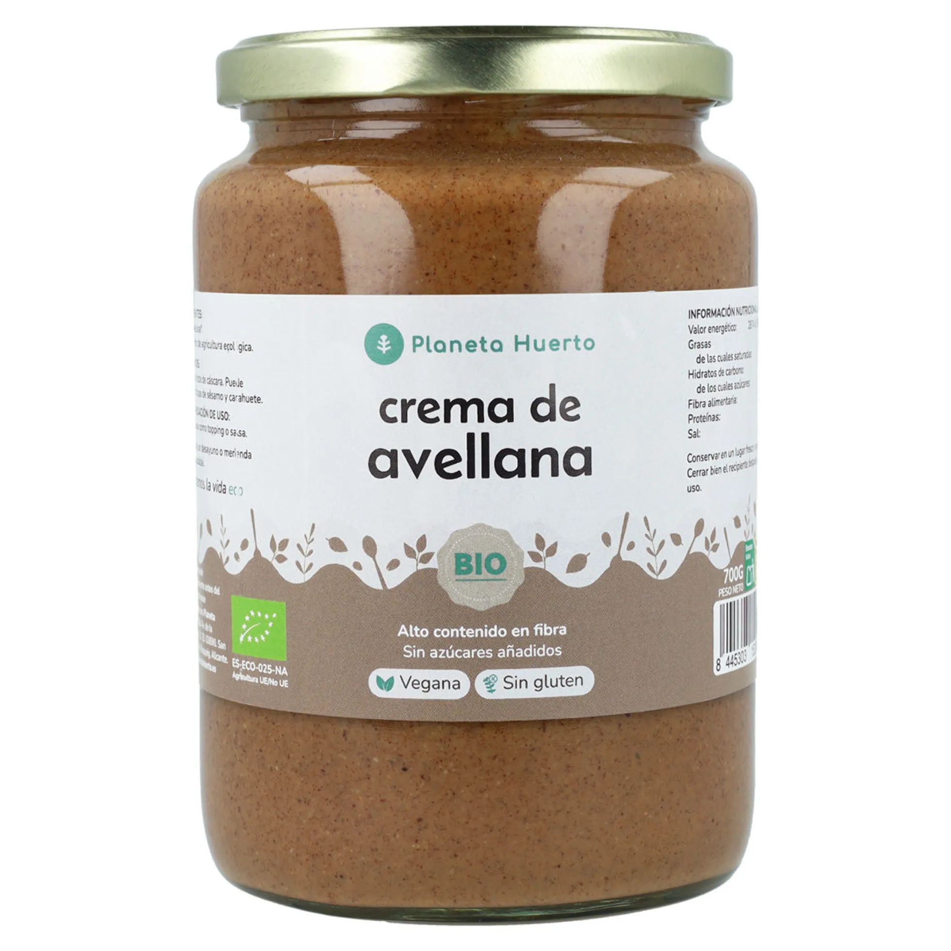 Crema de Avellanas ECO Planeta Huerto 700g