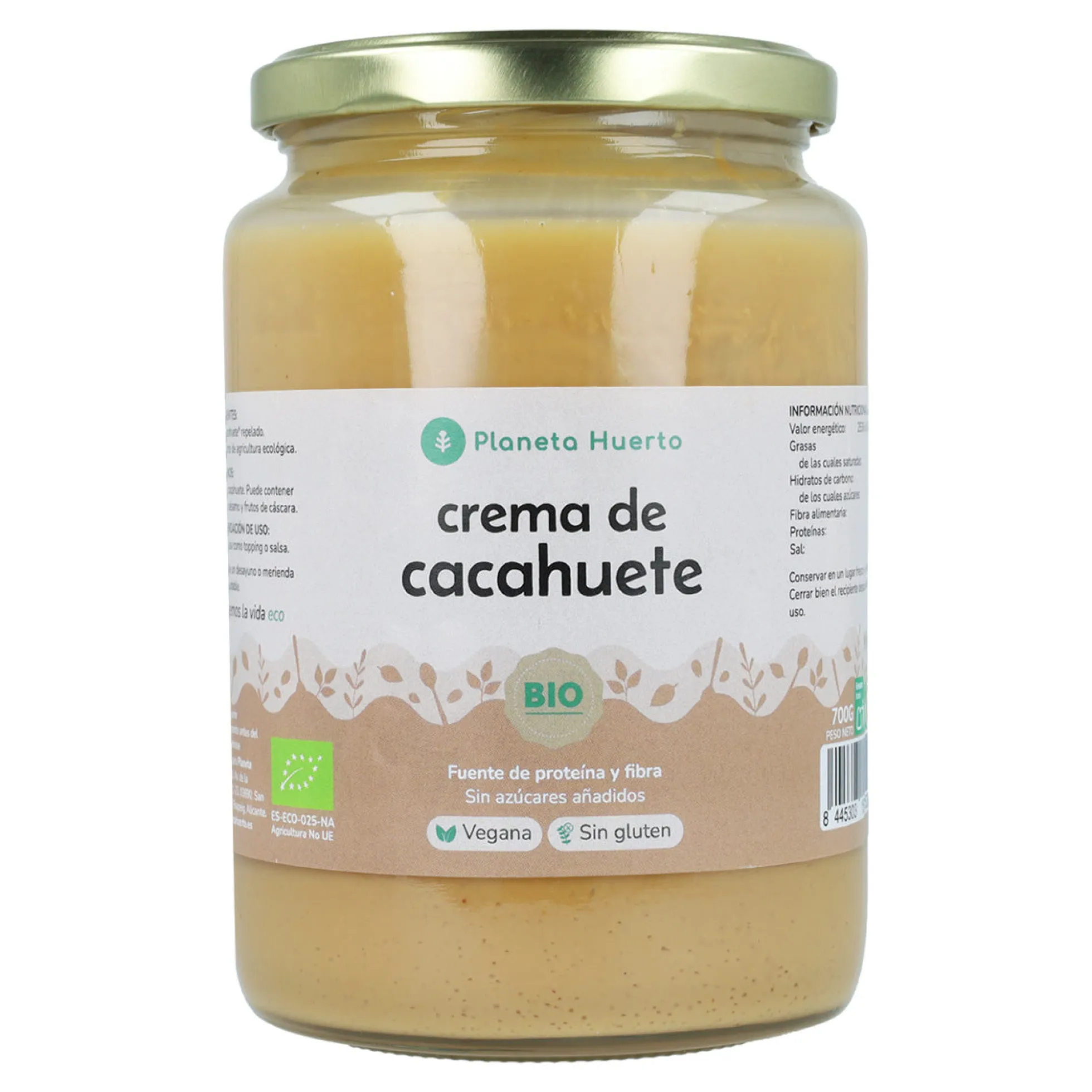 Crema de Cacahuetes ECO Planeta Huerto 700g