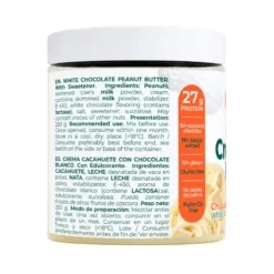 Crema de Cacahuete Tostado con Chocolate Blanco Torafood 250 gr