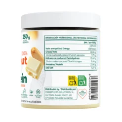 Crema de Cacahuete Tostado con Chocolate Blanco Torafood 250 gr