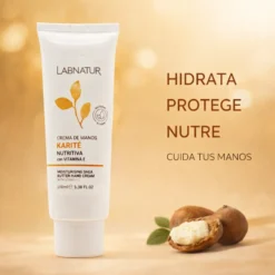 Crema de Manos con Manteca de Karité Labnatur 100 ml | Aloe Vera, Urea y Vitamina E | Manos Secas y Agrietadas | Vegano