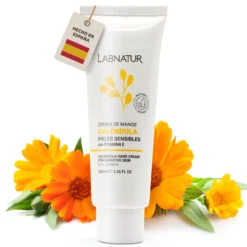 Crema de Manos de Caléndula Labnatur 100 ml | Almendras Dulces, Camomila y Karité | Piel Sensible | Vegano