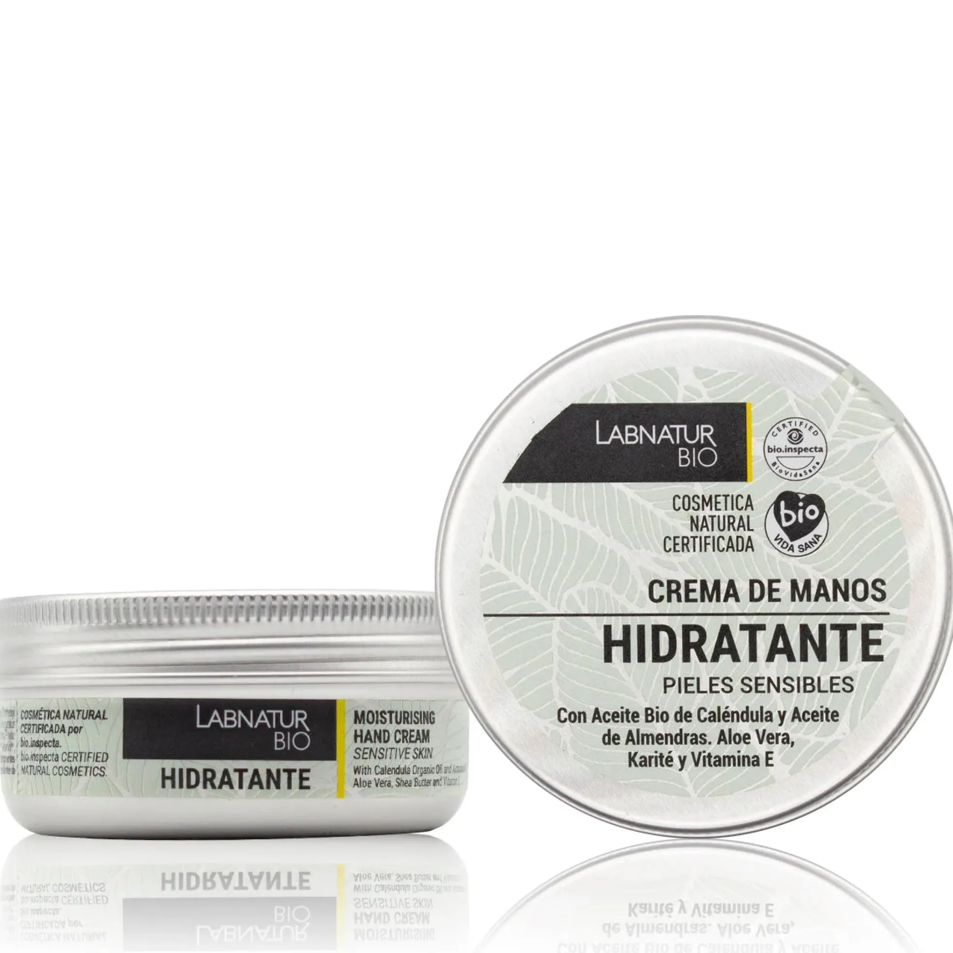 Crema de Manos para Piel Sensible Labnatur Bio 50 ml | Caléndula, Aloe Vera y Karité | Hidrata y Calma | Vegano