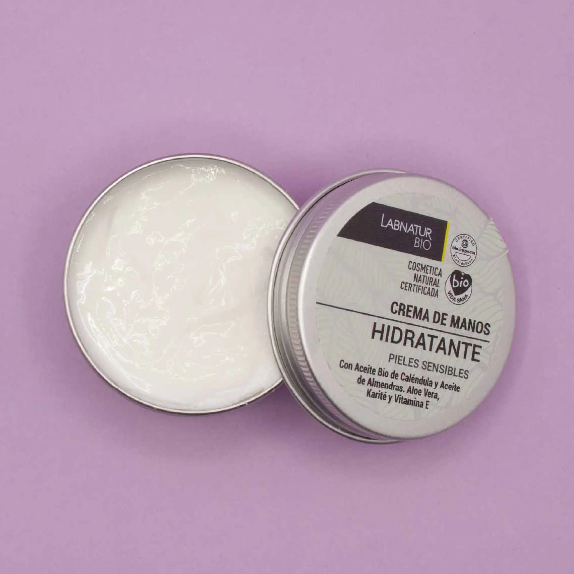Crema de Manos para Piel Sensible Labnatur Bio 50 ml | Caléndula, Aloe Vera y Karité | Hidrata y Calma | Vegano
