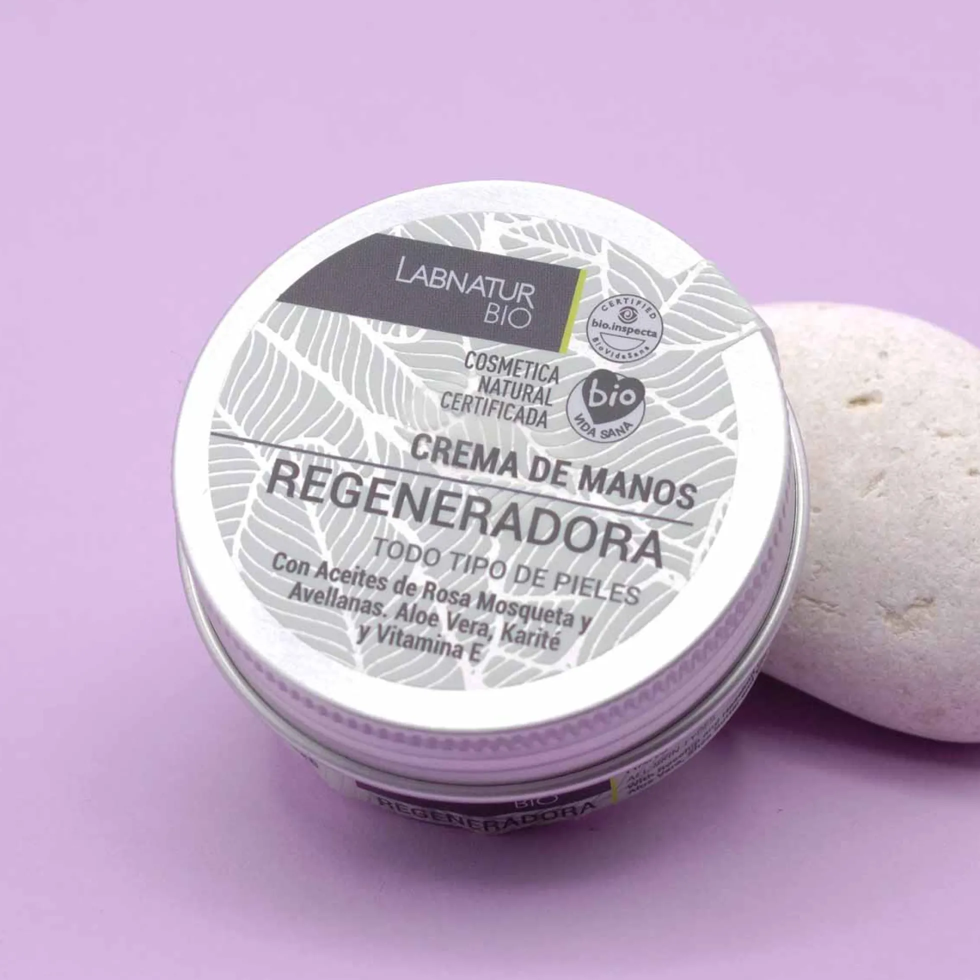 Crema de Manos Regeneradora Labnatur Bio 50 ml | Aloe Vera, Rosa Mosqueta y Karité | Repara y Nutre | Vegano